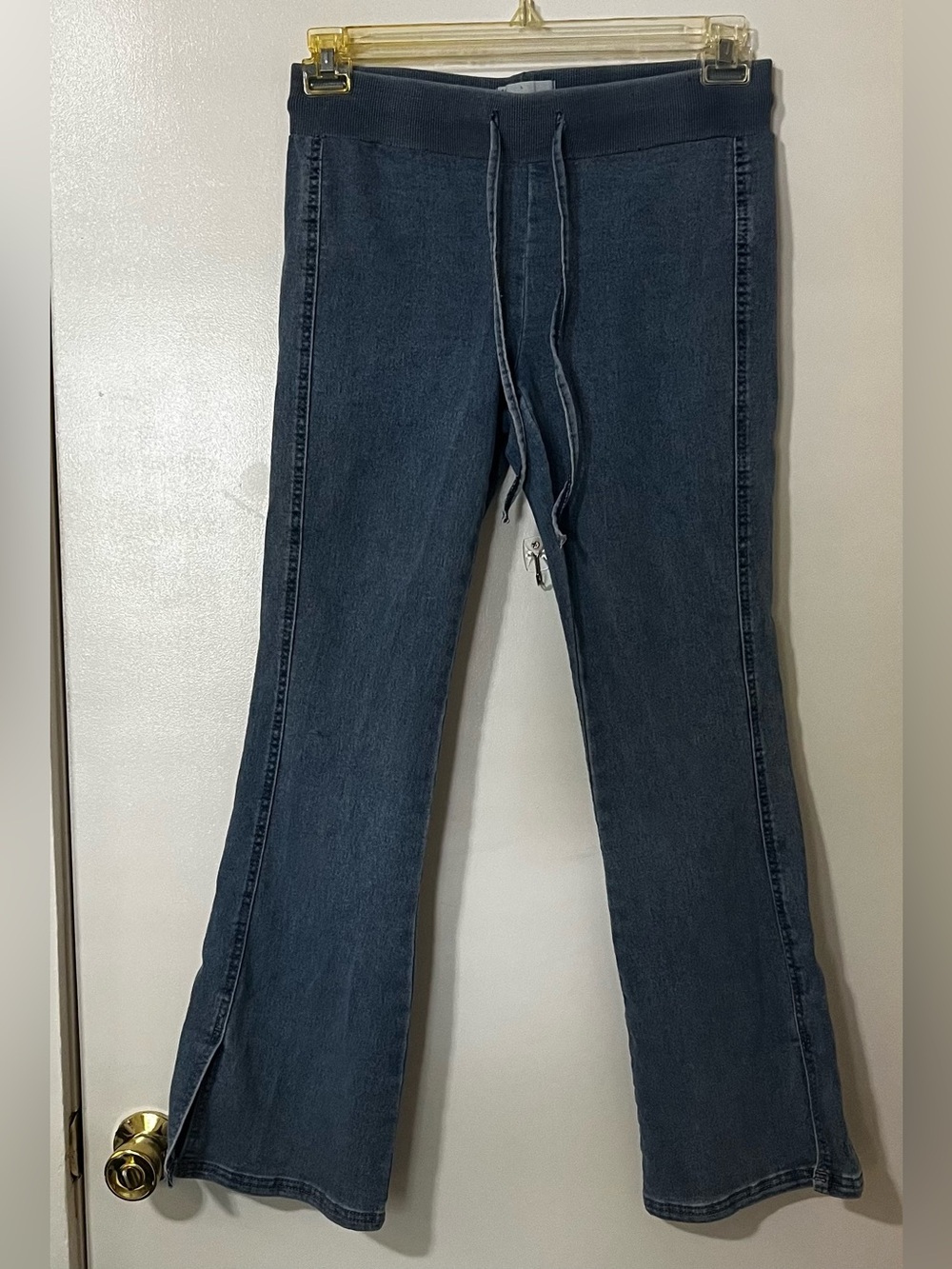 No Boundaries Slate Blue Drawstring Jeans